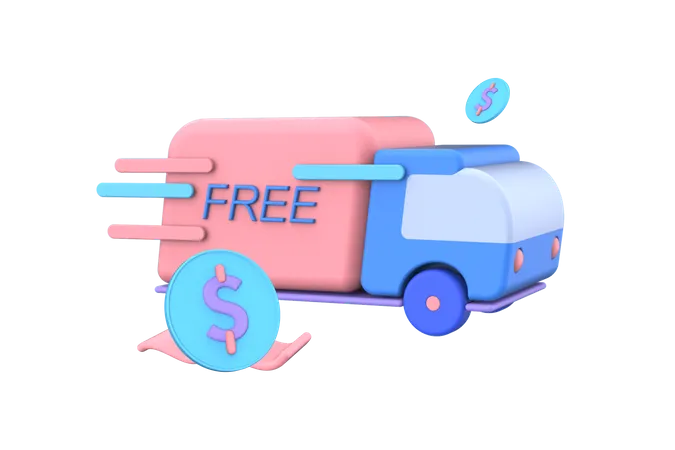 Free Shipping  3D Illustration