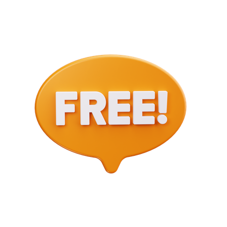 Free shopping  3D Icon