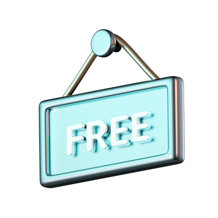 Free Sign  3D Icon