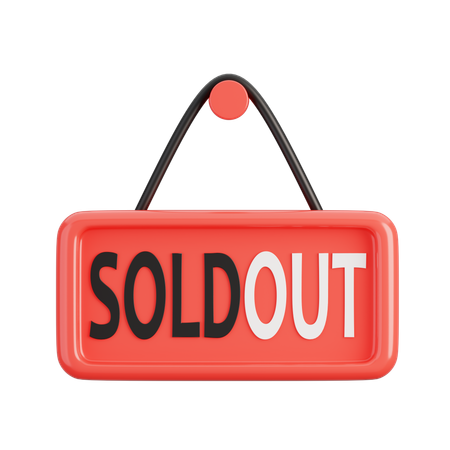 Free Sold Out  3D Icon