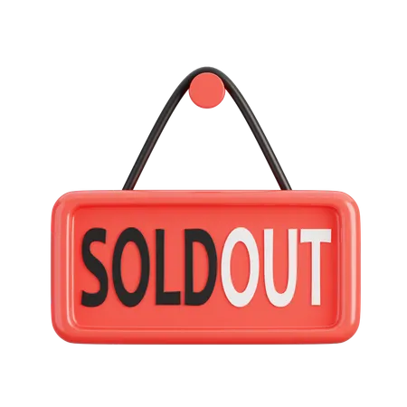 Free Sold Out  3D Icon