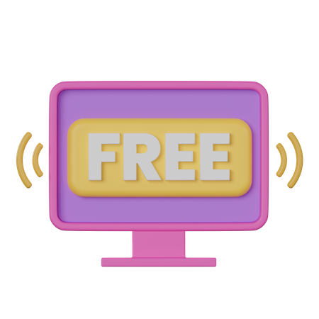 Free Stream  3D Icon