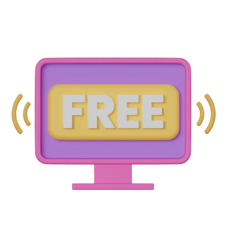Free Stream  3D Icon