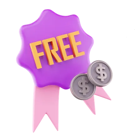 Free Tag  3D Icon