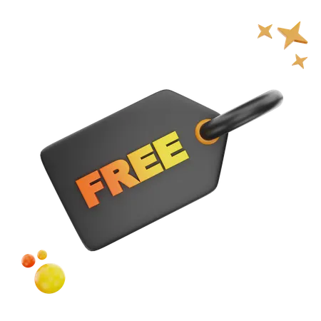 Free Tag  3D Icon