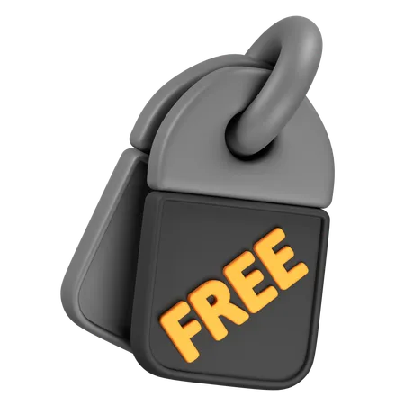 Free Tag  3D Icon