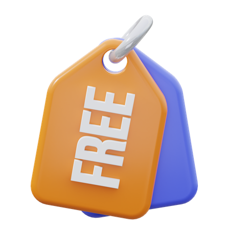 Free Tag  3D Icon