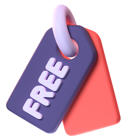 Free Tag  3D Icon