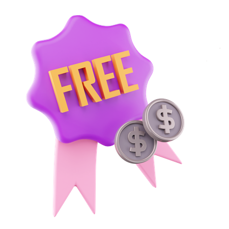Free Tag  3D Icon
