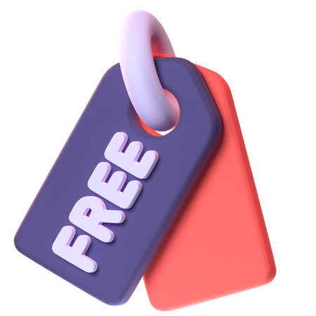 Free Tag  3D Icon