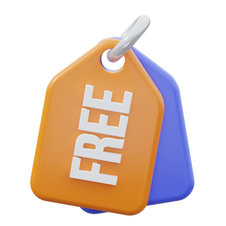 Free Tag  3D Icon