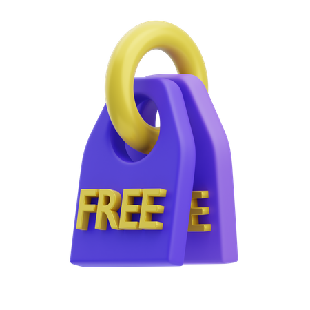 Free Tag  3D Icon