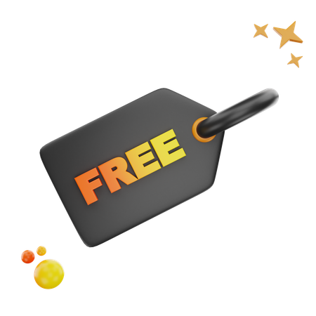 Free Tag  3D Icon
