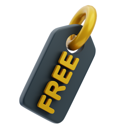 Free Tag  3D Icon