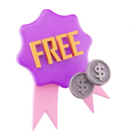 Free Tag 3D Icon