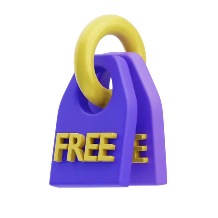 Free Tag  3D Icon