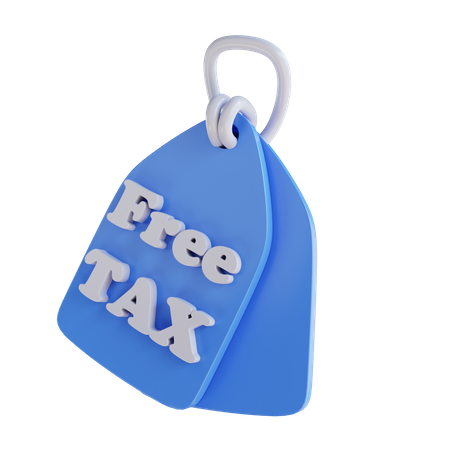 Free Tax Label  3D Icon