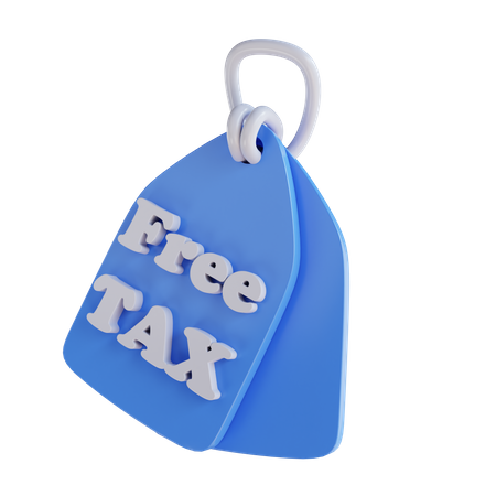 Free Tax Label  3D Icon