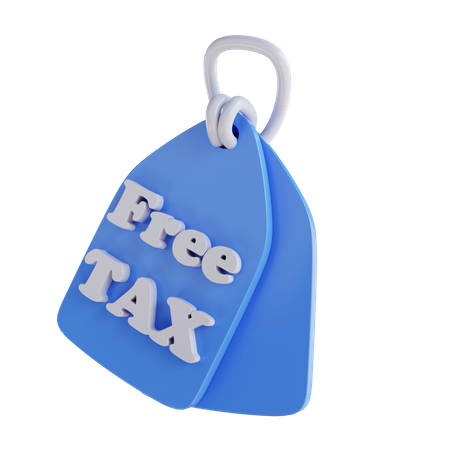 Free Tax Label 3D Icon