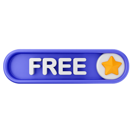 Free Text Button  3D Icon