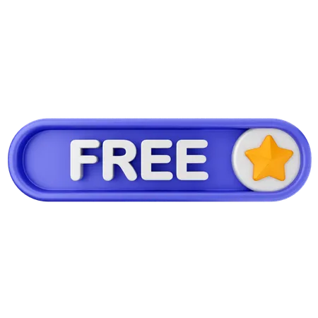 Free Text Button  3D Icon