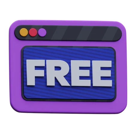 Free Website  3D Icon