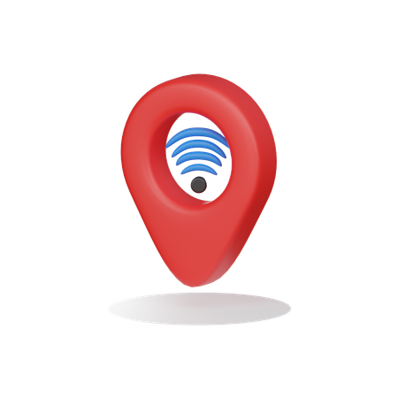 Free Wi Fi Location  3D Icon