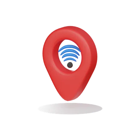 Free Wi Fi Location 3 D Icon 3D Icon