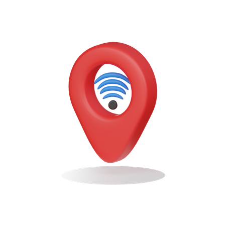 Free Wi Fi Location  3D Icon