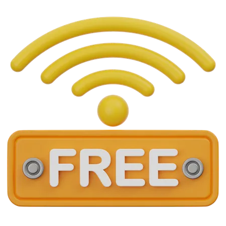 Free Wifi  3D Icon