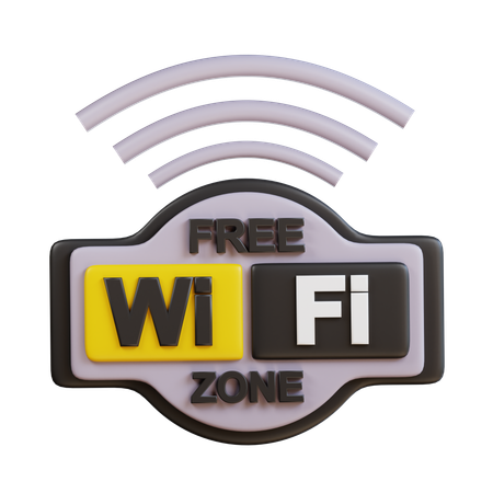 無料Wi-Fi  3D Icon