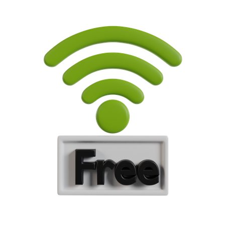 無料Wi-Fi  3D Icon