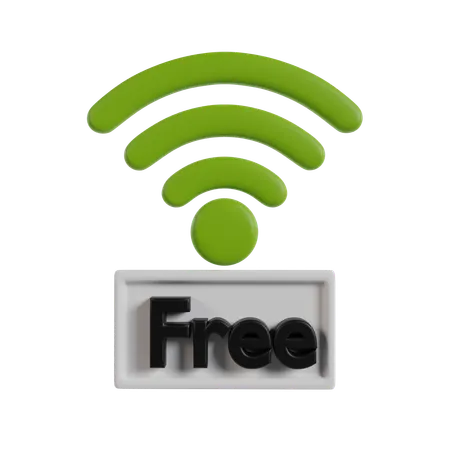 無料Wi-Fi  3D Icon