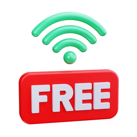 Free Wifi  3D Icon