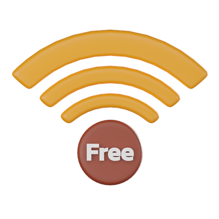Free Wifi  3D Icon
