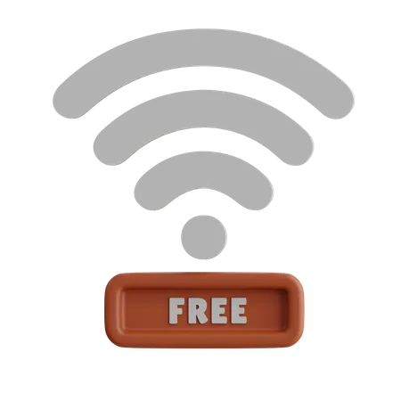 Free Wifi  3D Icon