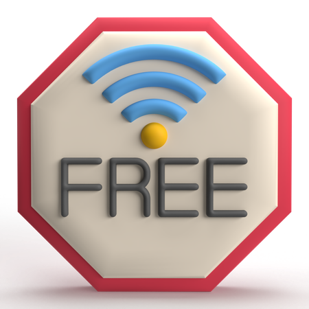 Free Wifi  3D Icon