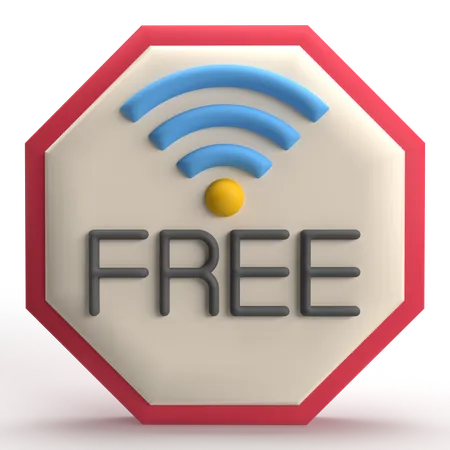 Free Wifi  3D Icon