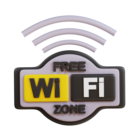 Free Wifi  3D Icon