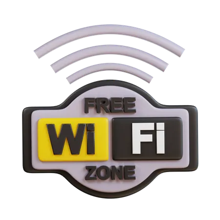 Free Wifi  3D Icon