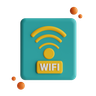 free wifi 3d logo