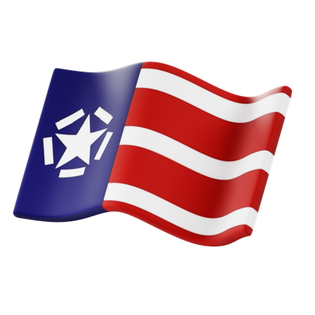 Freedom Flag  3D Icon