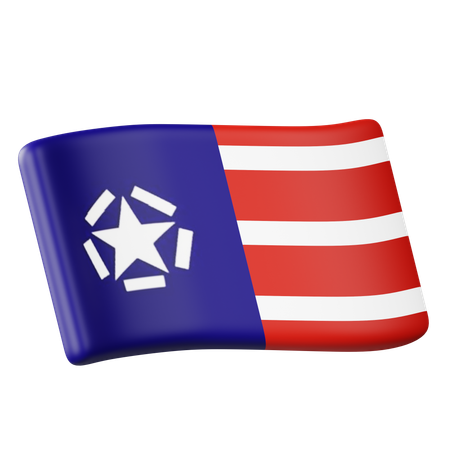 Freedom Flag  3D Icon