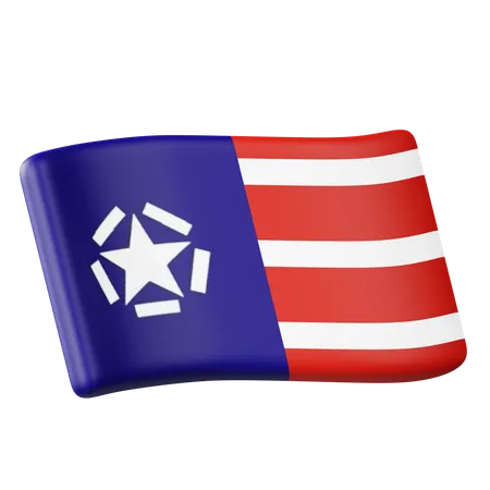 Freedom Flag  3D Icon