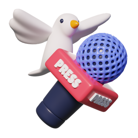 언론의 자유  3D Icon