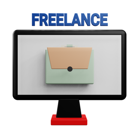 Freelance Job  3D Icon