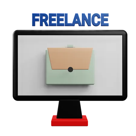 Freelance Job  3D Icon
