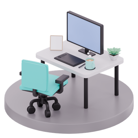 Freelancer Digital Artist Setup  3D Illustration