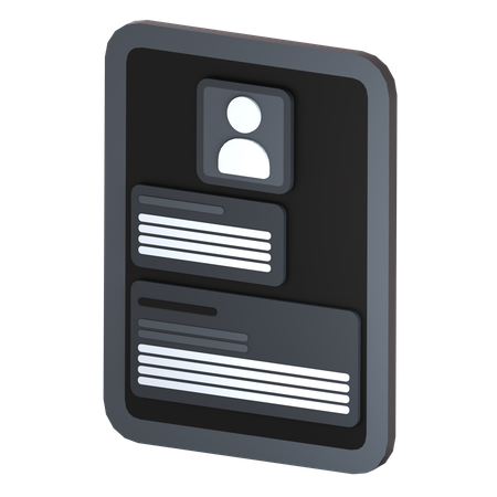 Freelancer Resume Or Profile  3D Icon