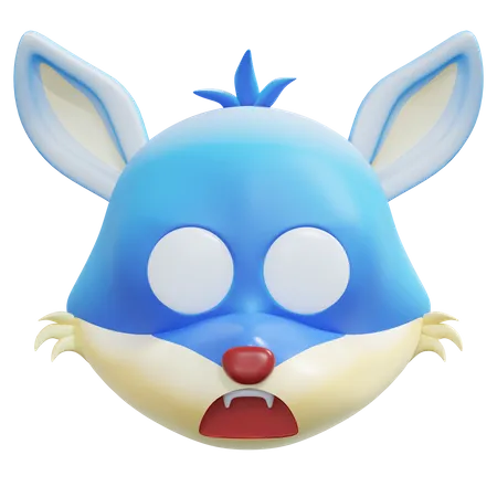 Freeze Fox Emoticon 3 D Icon Illustration 3D Icon